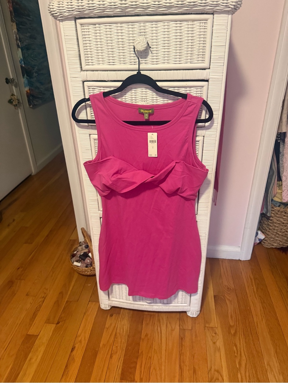 NWT, Celandine pink twist front dress from Anthropologie - Picture 5 of 9